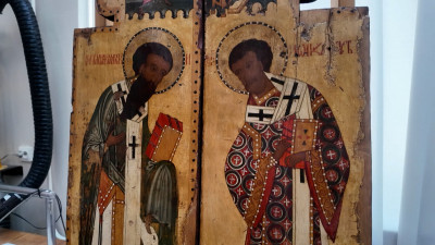 В Русском музее отреставрировали икону XVI века «Царские врата»