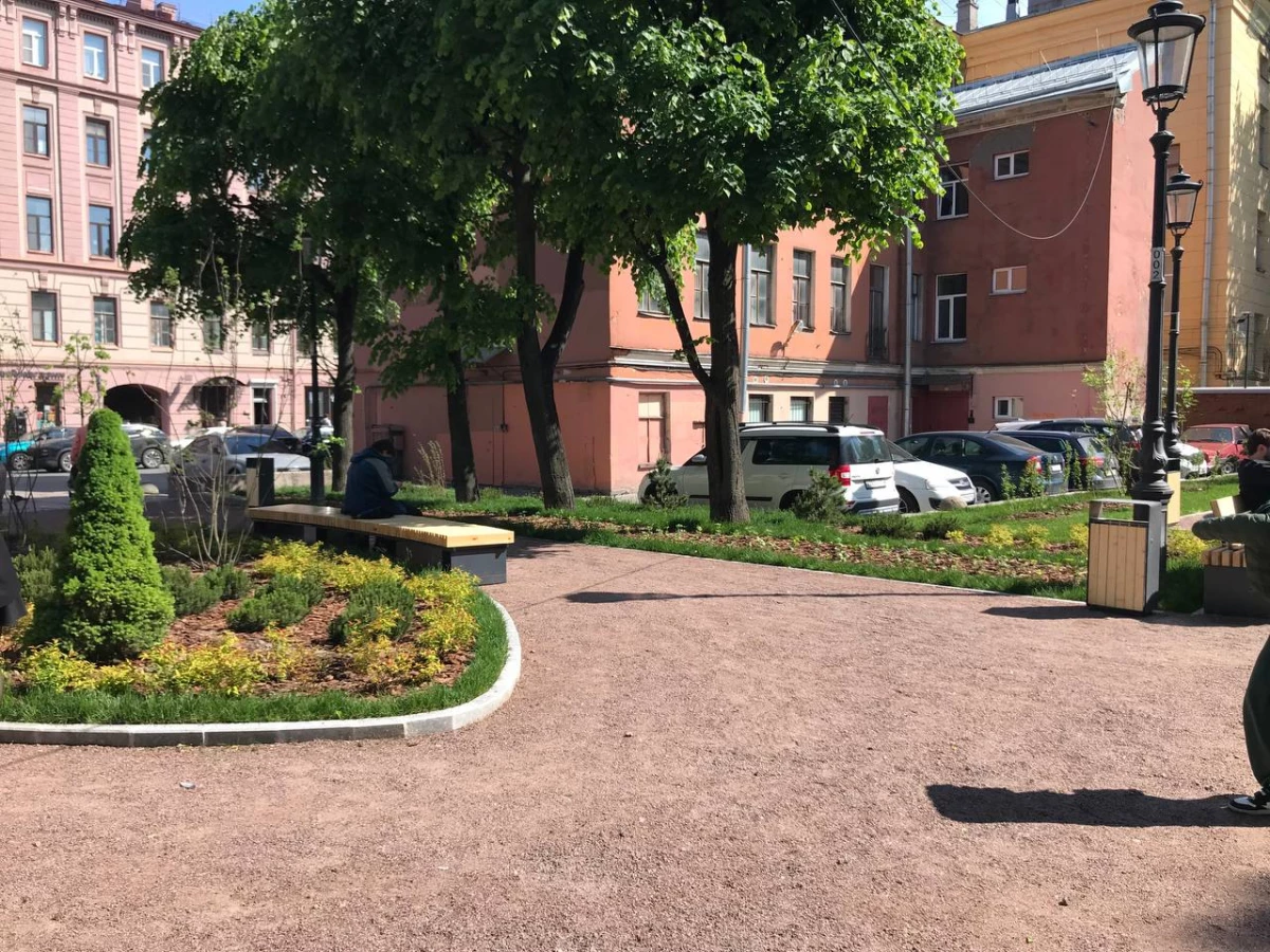 Сквер на улице Некрасова благоустроили раньше установленного срока - tvspb.ru