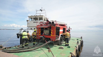 В форте «Граф Милютин» в Финском заливе прошли пожарно-тактические учения