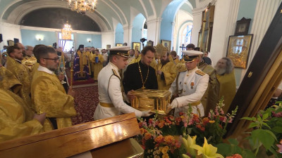 Десница апостола Андрея Первозванного проведет последний день в Петербурге