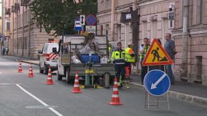 Проверка качества асфальта на Расстанной улице