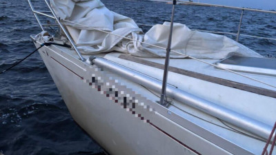 В Финском заливе яхта села на мель