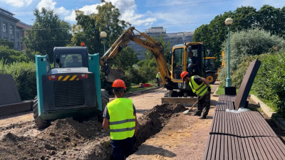 В сквере Тараса Шевченко обновят освещение