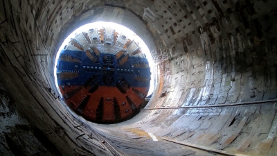 Александр Беглов: Проходческий щит «Надежда» прошел под ЗСД и приближается к будущей станции «Каменка»