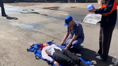 Во Фрунзенском районе Петербурга прошли учения по тушению пожара на промышленном предприятии