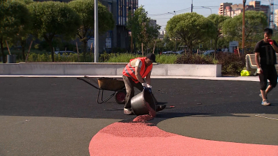 Строители приступили к финальному этапу благоустройства Купчинского сквера