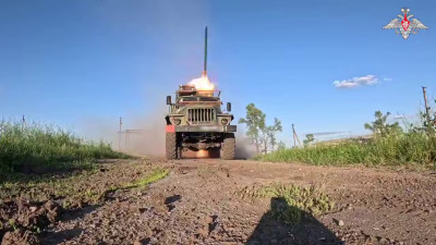 Расчет РСЗО «Град» группировки войск «Центр» уничтожил опорный пункт противника на Красноармейском направлении