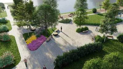 В сквере на проспекте Героев появятся спортплощадка, качели и клумбы