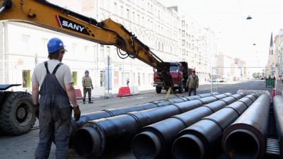 На Васильевском острове начинают монтаж второго участка временной тепловой сети