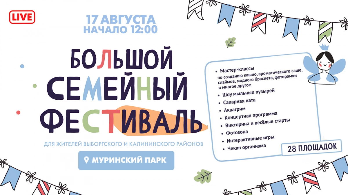Большой семейный фестиваль снова соберет гостей в Муринском парке - tvspb.ru