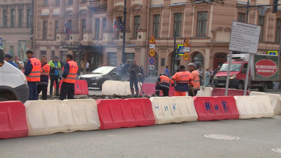 Как стартовал подготовительный этап ремонта Невского проспекта — обстановка на дорогах и ограничения