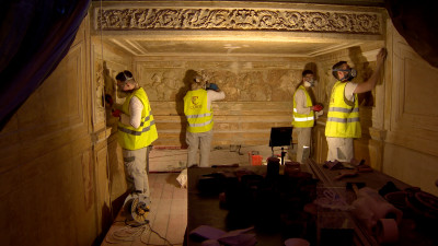 В Мариинском дворце реставрируют вестибюль главного входа и парадную лестницу: им вернут первозданный облик