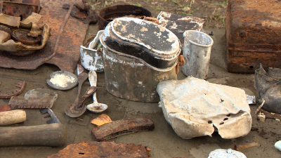В Колпинском районе поисковики обнаружили останки красноармейцев, погибших во время Великой Отечественной войны