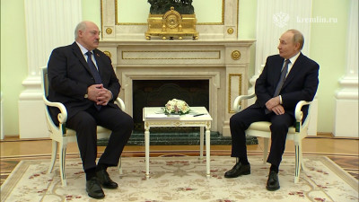 В Кремле начались переговоры Владимира Путина и Александра Лукашенко