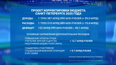 Рост доходов, сокращение дефицита: в Петербурге подготовили проект корректировки бюджета