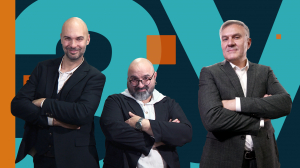 Залог успеха. Пётр Ворпулев и Влад Рудовский, основатели брендинговой студии; Валерий Ярмощук, генеральный директор завода по производству литийионных аккумуляторов