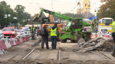 Ремонт трамвайных путей стартовал на участке улицы Куйбышева