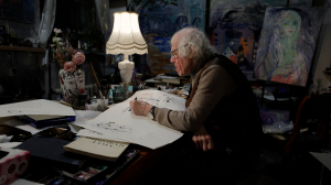 В мастерской художника Александра Траугота