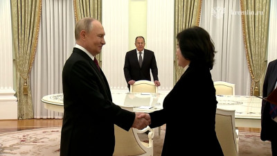 Владимир Путин принял в Кремле Министра иностранных дел КНДР Цой Сон Хи