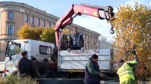 Сад-трансформер на Синем мосту начинают готовить к зиме
