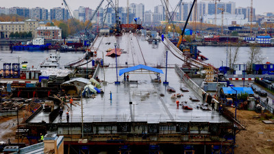 Большой Смоленский мост готовится к установке разводных пролётов