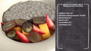 Полезный завтрак. Десерт из семян чиа и миндального молока