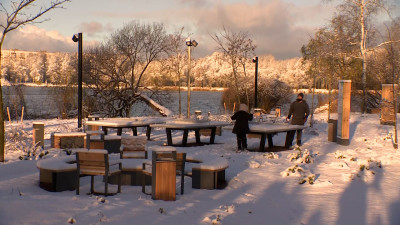 Евгений Разумишкин осмотрел Зеленую набережную в Колпино после реконструкции