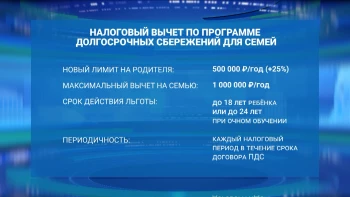 В России увеличат налоговый вычет по долгосрочным сбережениям семей