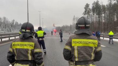 На трассе М-11 в Ленобласти прошли учения по спасению людей во время массовой аварии