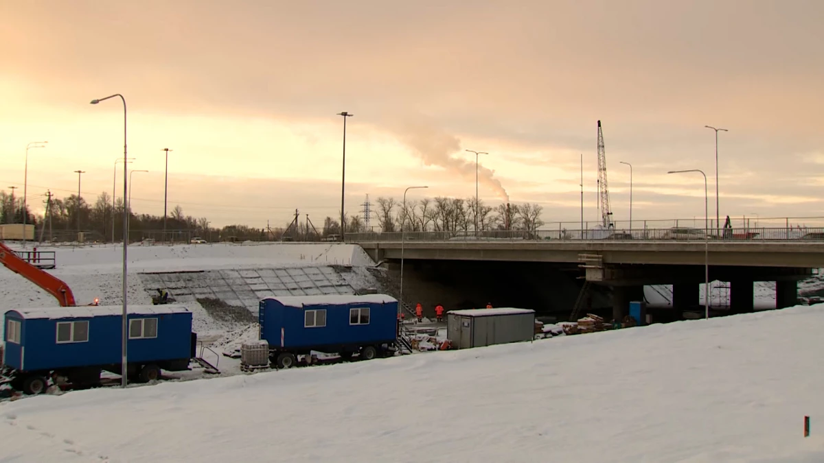 Строительная готовность Южной широтной магистрали достигла 60% - tvspb.ru