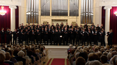 Хор консерватории имени Римского-Корсакова отметил вековой юбилей в Большом зале филармонии