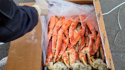 Из Петербурга экспортировали более 2 тысяч тонн камчатского краба с начала года
