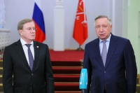 Александр Беглов и Виталий Савельев обсудили ход реализации ключевых транспортных проектов в Петербурге