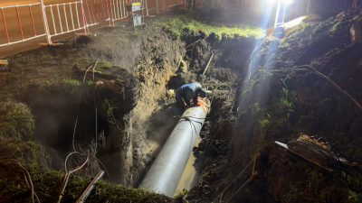 На улице Зины Портновой отремонтировали теплопровод