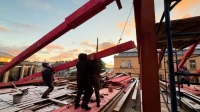 До конца 2025 года завершится монтаж кровли и восстановление конструктива здания на Большой Зелениной, 1/44