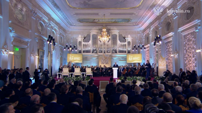 Владимир Путин принял участие в церемонии вручения Международной премии мира имени Льва Толстого