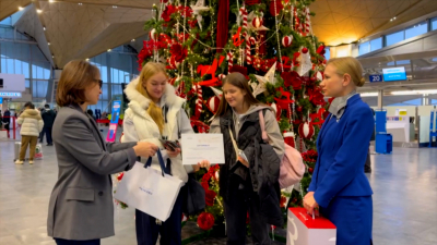 В Пулково поздравили 20-миллионного пассажира