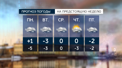 Не новогодняя погода: всю неделю, начиная с 22 декабря, в Петербурге – облачно и снег с дождем