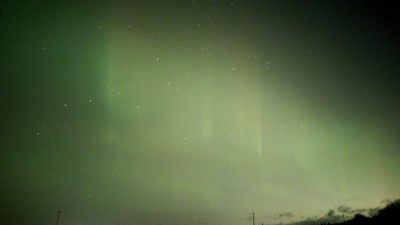 Северное сияние озарило небо Ленобласти