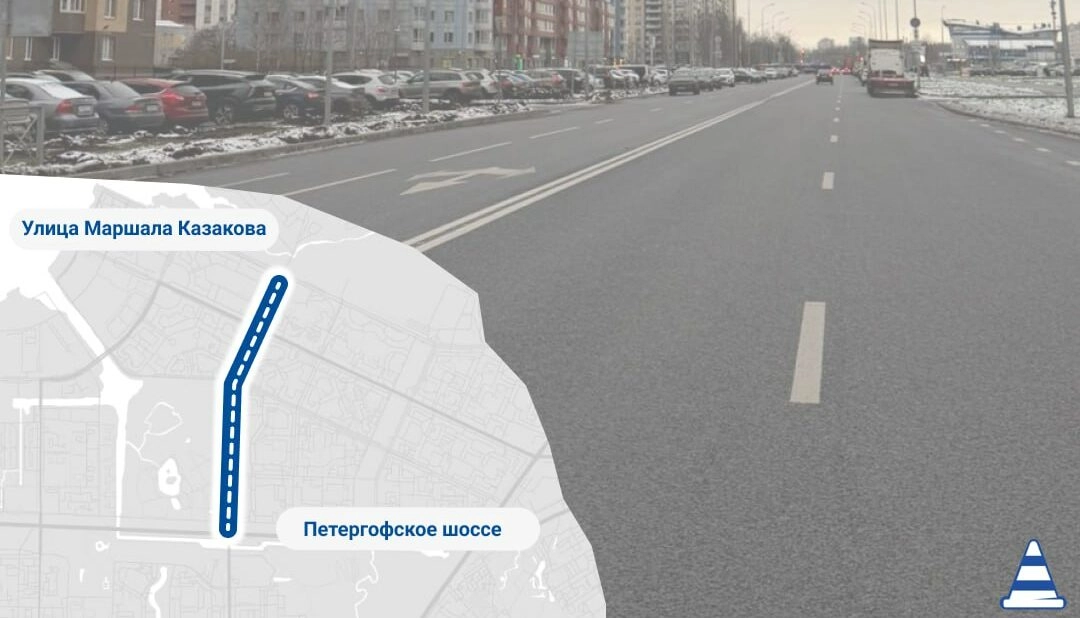 В Красносельском районе завершили ремонт улицы Доблести: обновлено около 70 тыс. кв. м. асфальта - tvspb.ru