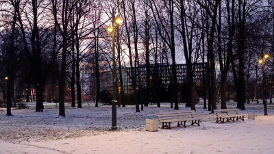 Сад Нева в Красногвардейском районе получил новое освещение