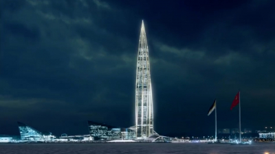 «Лахта Центр» украсят рождественской подсветкой