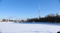 Из–за аномально холодной погоды в Петербурге замёрзла телебашня