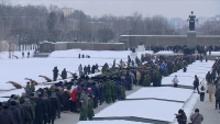 На Пискаревском мемориальном кладбище почтили память ленинградцев и защитников города