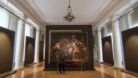 В Голубом зале Музея Академии художеств готовятся к открытию выставки «Лука Джордано. Открытие»