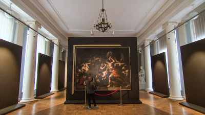 В Голубом зале Музея Академии художеств готовятся к открытию выставки «Лука Джордано. Открытие»