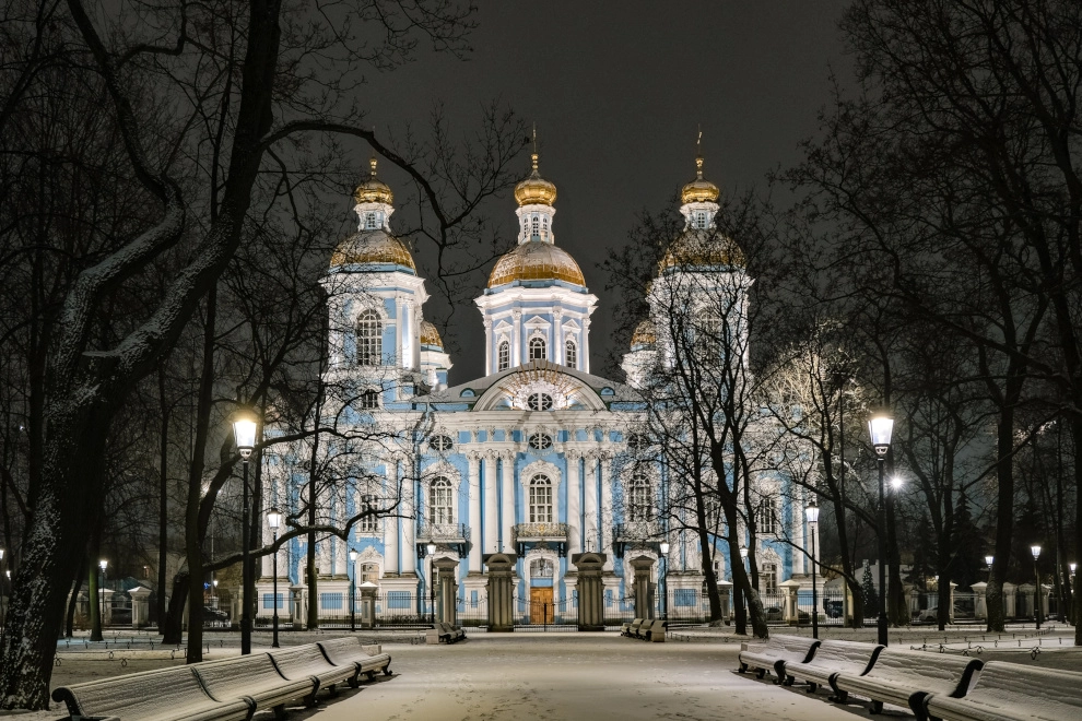 Александр Беглов: Николо-Богоявленский морской собор получил новый выразительный вечерний облик - tvspb.ru