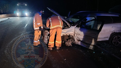 Водитель пострадал в лобовом ДТП на трассе «Сортавала»