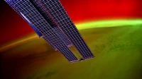 Полярное сияние сняли с борта МКС