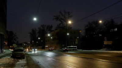 Александр Беглов: Модернизация почти в три раза повысила экономичность освещения на улице Калинина в Кировском районе